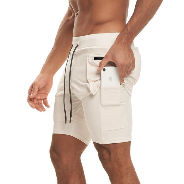 Breathable Double-Layer Sports Shorts