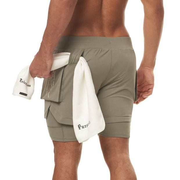 Breathable Double-Layer Sports Shorts